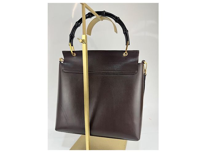 Borsa a spalla/a mano Gucci in pelle marrone 282 - vista 5