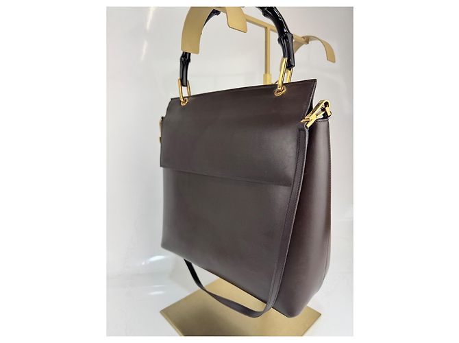 Borsa a spalla/a mano Gucci in pelle marrone 282 - vista 7