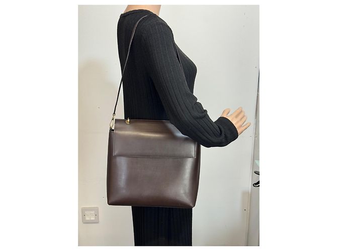 Borsa a spalla/a mano Gucci in pelle marrone 282 - vista 8