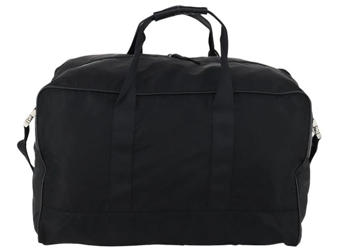Borsa Boston Tessuto Grande di Prada Nero - vista 2