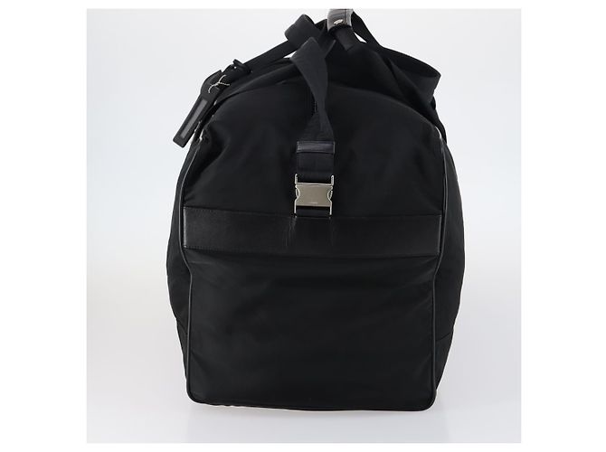 Borsa Boston Tessuto Grande di Prada Nero - vista 3