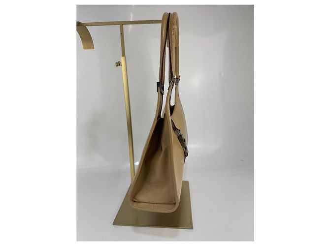 Borsa a spalla Gucci Jackie in pelle beige 283 - vista 3