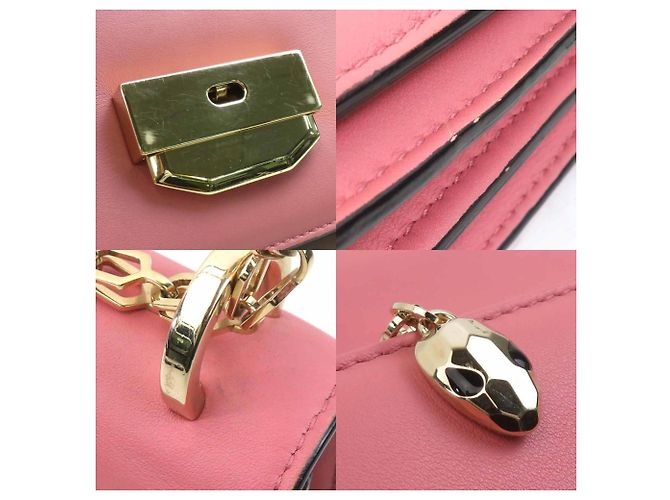 Bulgari Borsa a Spalla in Pelle Serpenti Hypnotic di Bvlgari Rosa - vista 4