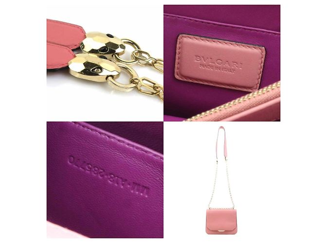 Bulgari Borsa a Spalla in Pelle Serpenti Hypnotic di Bvlgari Rosa - vista 5