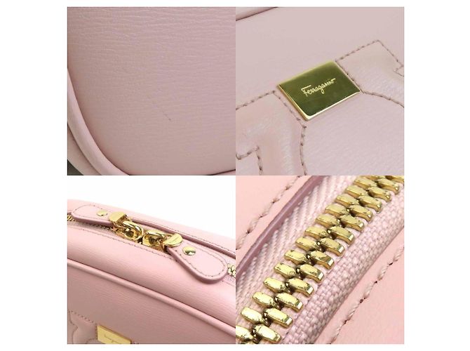 Borsa a Spalla in Pelle Gancini di Salvatore Ferragamo Rosa - vista 4