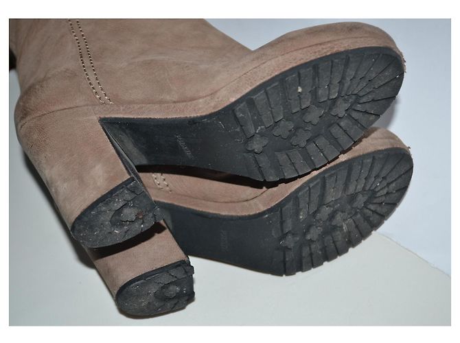 Botas Prada de cuero marrón Castaño - vista 6