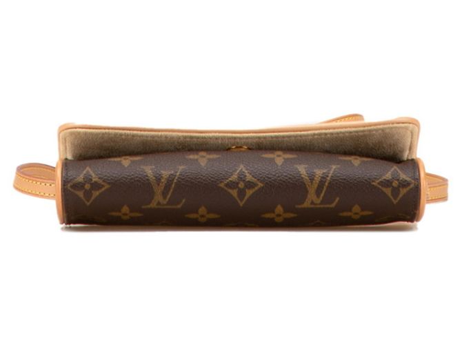 Louis Vuitton Monogram Pochette Twin PM Umhängetasche Braun - Ansicht 3
