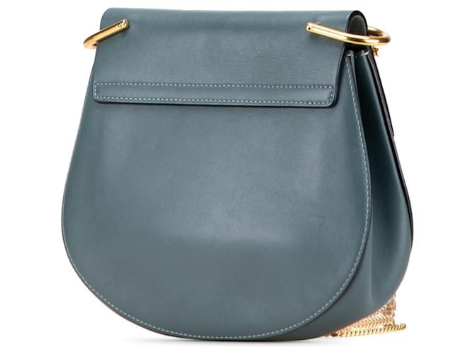 Borsa a Spalla Chloé Drew Chain Blu - vista 2