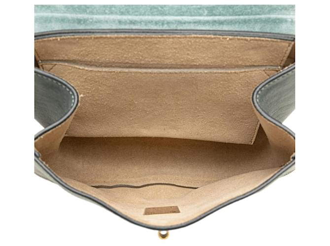 Borsa a Spalla Chloé Drew Chain Blu - vista 7