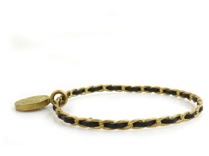 Timeless Bracciale rigido in pelle nera e oro di Chanel Nero D'oro - vista 4