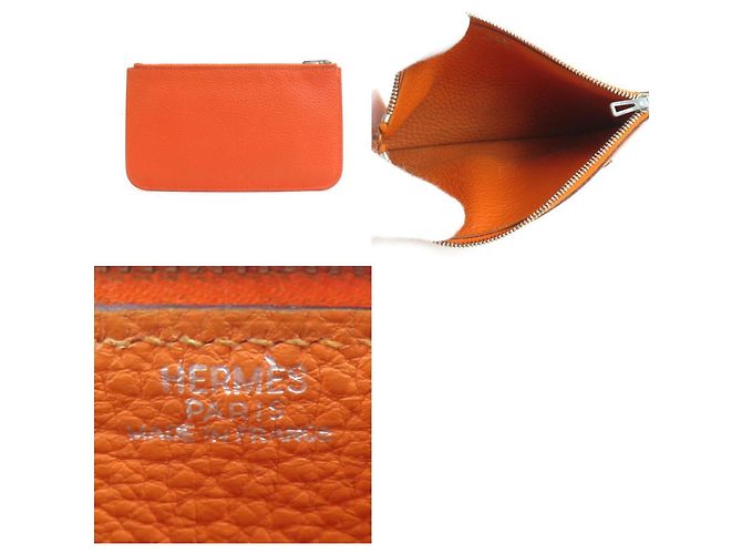 Hermès Dogon GM Leder Langbörse in Orange - Ansicht 5