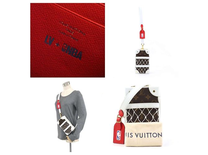 Bolso bandolera Monogram Soft Trunk LV x NBA de Louis Vuitton Castaño Blanco Monograma - vista 5