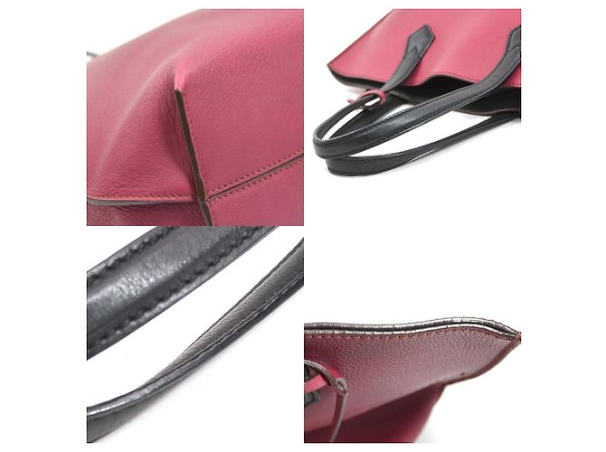Fendi Leder Tote Bag Schwarz Bordeaux - Ansicht 4