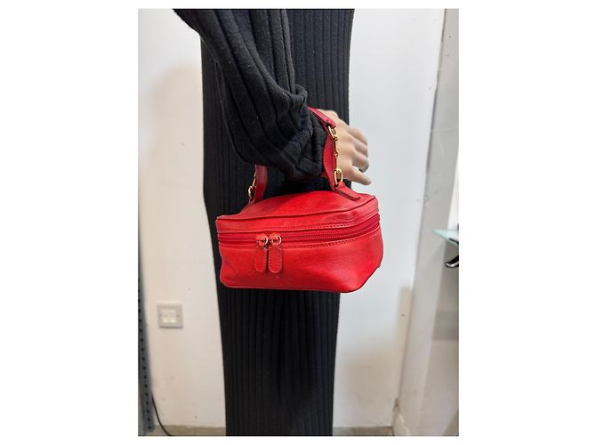 Pochette per cosmetici in pelle Gucci bordeaux Rosso - vista 10