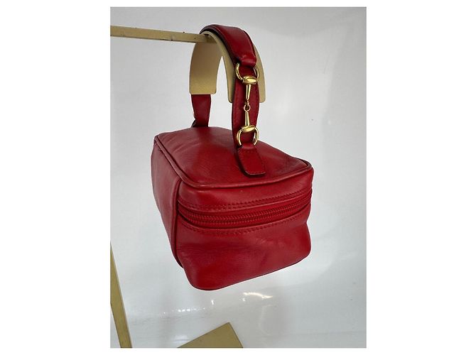 Pochette per cosmetici in pelle Gucci bordeaux Rosso - vista 4