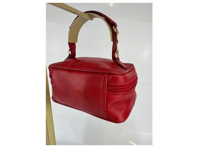 Pochette per cosmetici in pelle Gucci bordeaux Rosso - vista 5