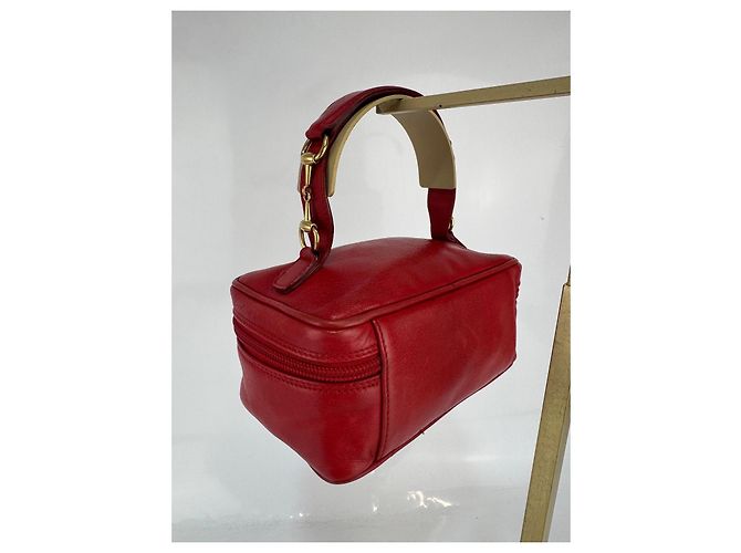 Pochette per cosmetici in pelle Gucci bordeaux Rosso - vista 6