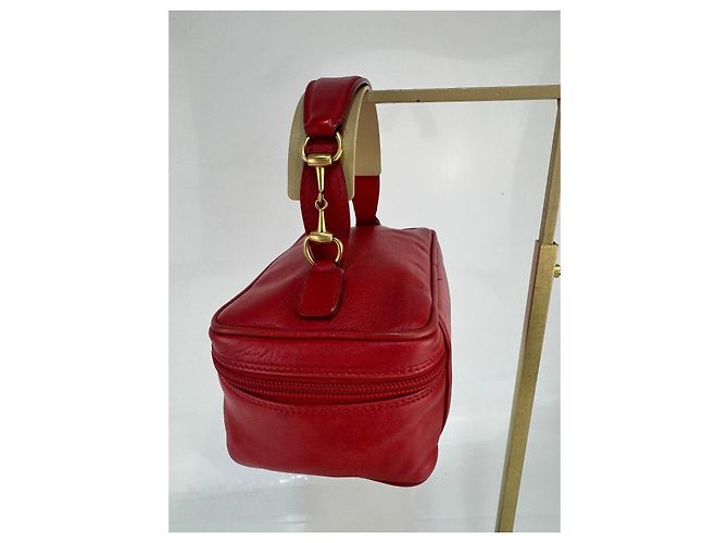 Pochette per cosmetici in pelle Gucci bordeaux Rosso - vista 7