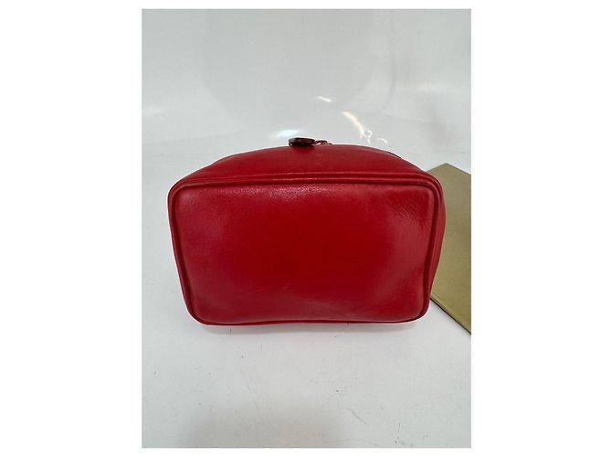 Pochette per cosmetici in pelle Gucci bordeaux Rosso - vista 9