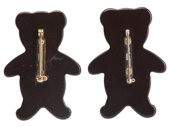 Set di spilla Nounur Teddy Bear Monogram Damier Louis Vuitton Marrone Beige - vista 2