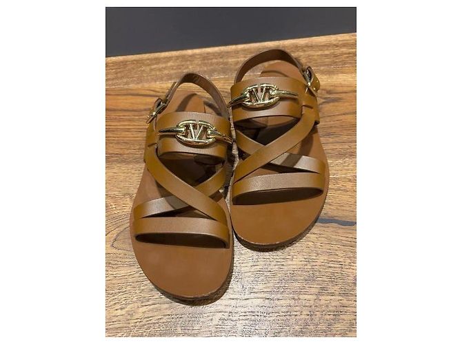 Valentino Garavani V logo Sandals 39 Marrone - vista 6