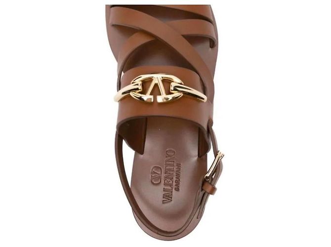 Valentino Garavani V logo Sandals 39 Marrone - vista 7