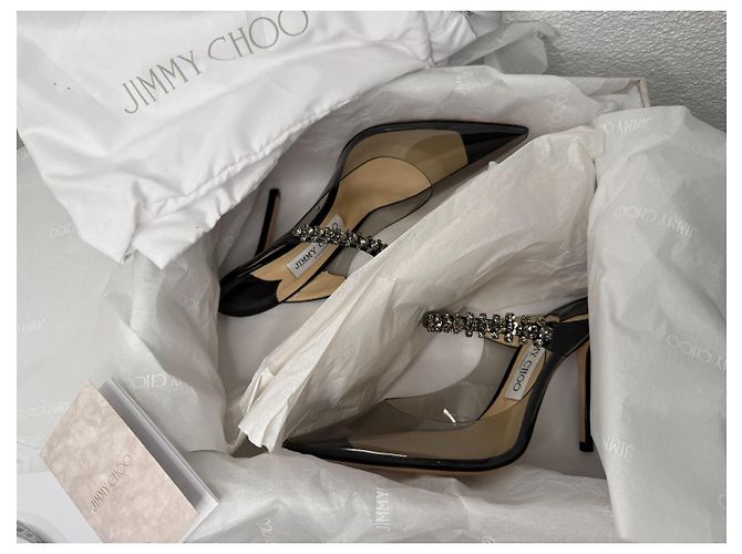 Jimmy Choo Bing 100 Smoky Black Acryl Gr 37 Schwarz - Ansicht 11