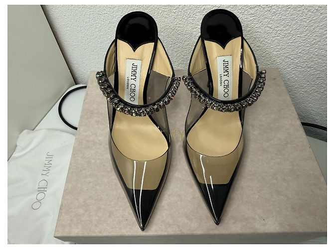 Jimmy Choo Bing 100 Smoky Black Acryl Gr 37 Schwarz - Ansicht 4