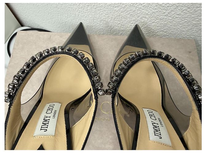 Jimmy Choo Bing 100 Smoky Black Acryl Gr 37 Schwarz - Ansicht 7