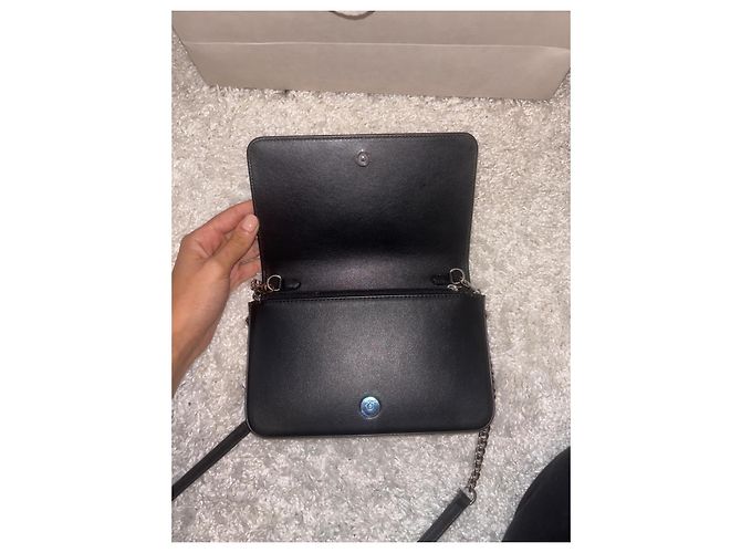 Jimmy Choo CARTERA/CADENA | U OSPA | 230 NEGRO/BLANCO Plata - vista 3