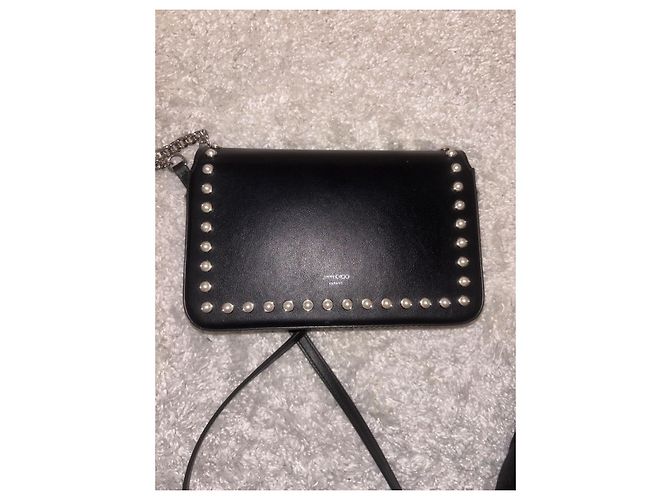 Jimmy Choo CARTERA/CADENA | U OSPA | 230 NEGRO/BLANCO Plata - vista 4