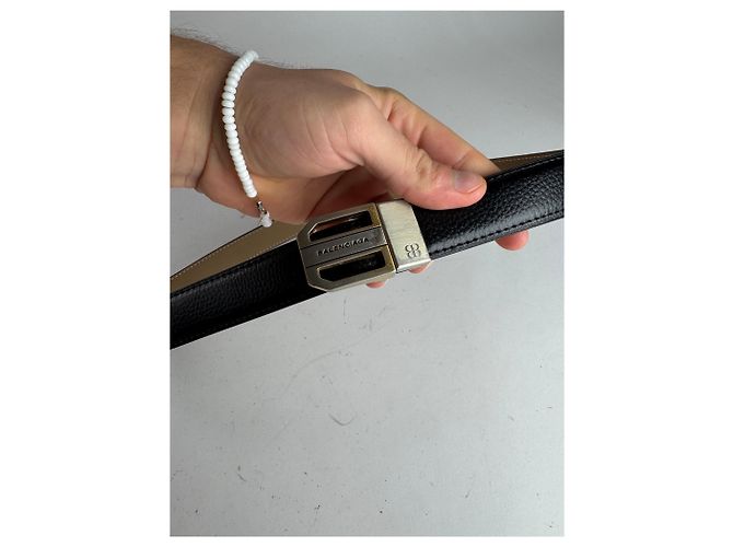 Vintage Balenciaga Ledergürtel schwarz - Ansicht 2