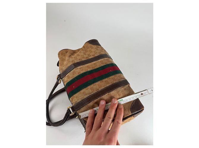 Mini Boston Monogram Bah Marrone Vintage Gucci - vista 10