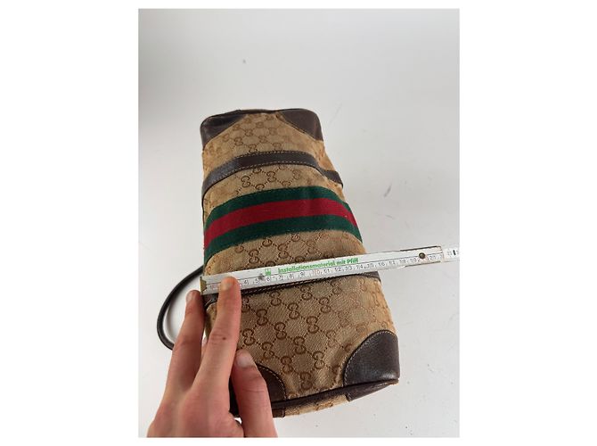 Mini Boston Monogram Bah Marrone Vintage Gucci - vista 11