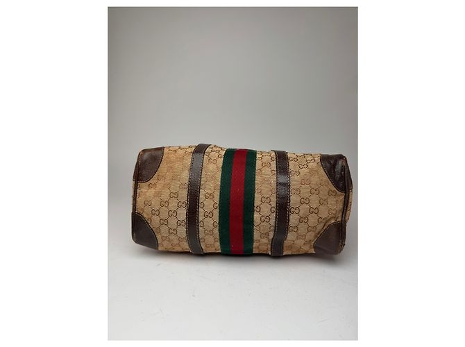 Mini Boston Monogram Bah Marrone Vintage Gucci - vista 12
