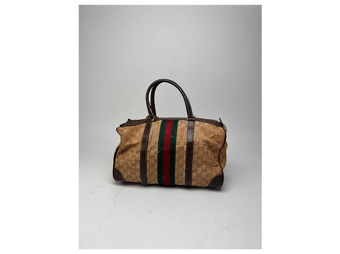 Mini Boston Monogram Bah Marrone Vintage Gucci - vista 13