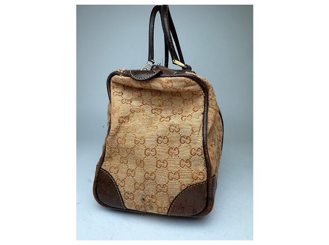 Mini Boston Monogram Bah Marrone Vintage Gucci - vista 4