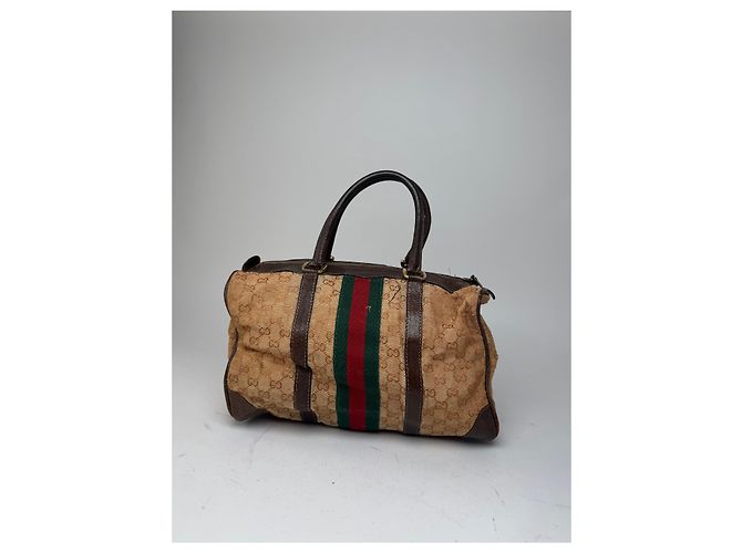 Mini Boston Monogram Bah Marrone Vintage Gucci - vista 8