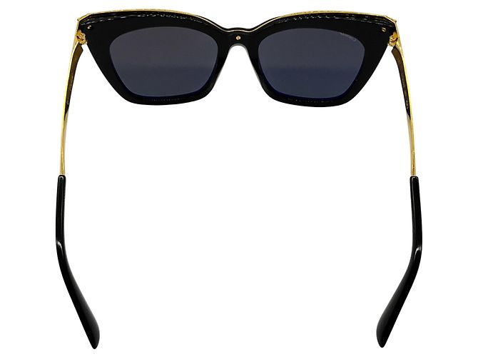Gafas de sol redondas Panthère Light 55MM Negro / Oro de Cartier - vista 4
