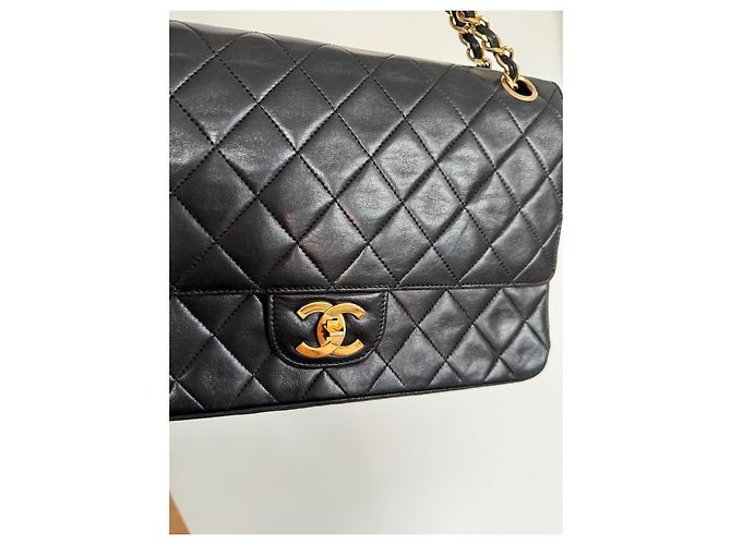 Borsa a mano Chanel Timeless Classic 25 in pelle d'agnello nera Nero - vista 4