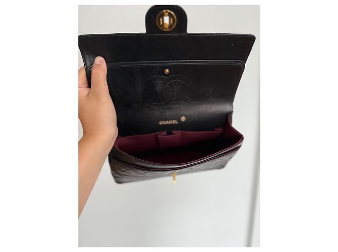 Borsa a mano Chanel Timeless Classic 25 in pelle d'agnello nera Nero - vista 5