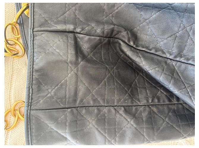 Christian Dior Cannage Lammleder Tote Bag Schwarz - Ansicht 10