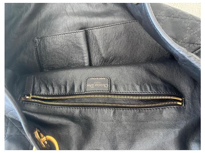 Christian Dior Cannage Lammleder Tote Bag Schwarz - Ansicht 12