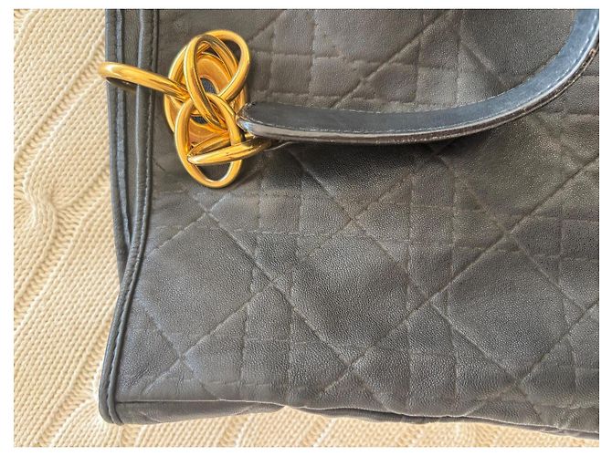 Christian Dior Cannage Lammleder Tote Bag Schwarz - Ansicht 14