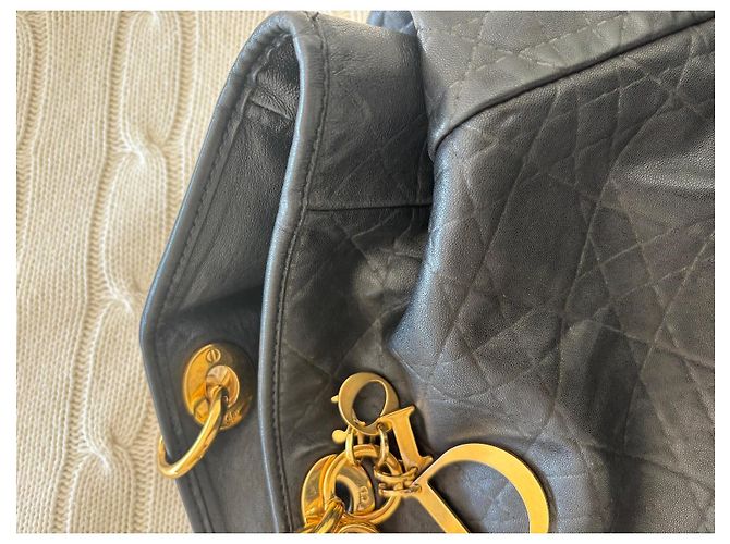 Christian Dior Cannage Lammleder Tote Bag Schwarz - Ansicht 15