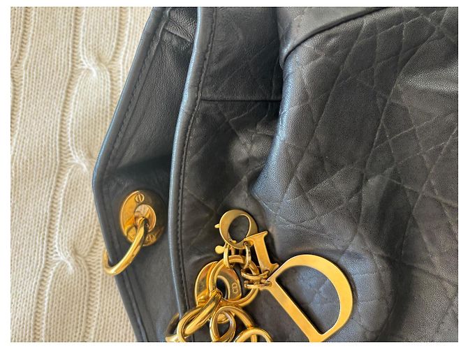 Christian Dior Cannage Lammleder Tote Bag Schwarz - Ansicht 16