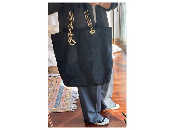Christian Dior Cannage Lammleder Tote Bag Schwarz - Ansicht 17