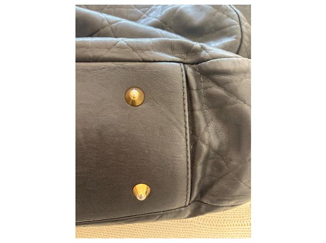 Christian Dior Cannage Lammleder Tote Bag Schwarz - Ansicht 3