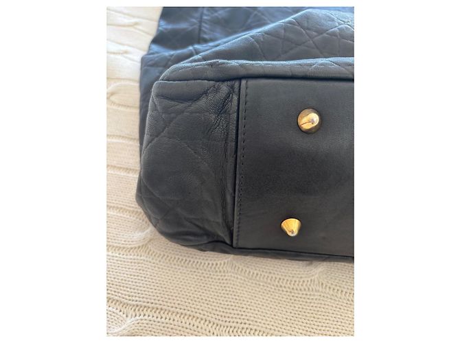 Christian Dior Cannage Lammleder Tote Bag Schwarz - Ansicht 4