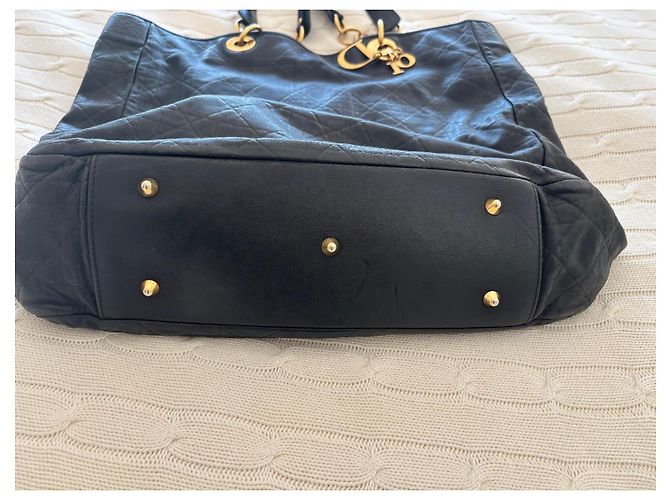Christian Dior Cannage Lammleder Tote Bag Schwarz - Ansicht 5